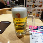 Taishuu Shokudou Tengu Dai Horu - セットの生ビール（コイン2枚）
