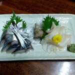 焼鳥倉沢屋 - しめサバとつぶ貝刺