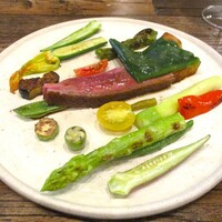 aru - 東三河の季節のお野菜 恵鴨：本日頂いた鴨のローストは、わたしがこれまでに頂いたなかでも最も美味しい鴨料理だと思います。 使用されている豊橋の“恵鴨”は、有名フレンチ店でも使用されているブランド鴨です。東三河の野菜たちが彩りよく提供されます。 美味しくて、美しい一皿です。