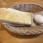 コメダ珈琲店 - 山食パンバター✨とゆで玉子✨¥0♡