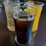 早田珈琲店 - アイスコーヒー、ジンジャーエール、オレンジジュース