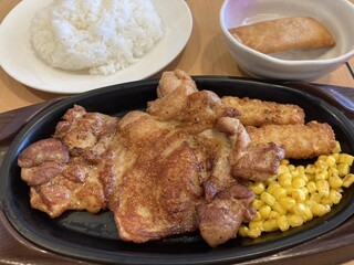 ガスト - チキテキスパイス焼き＋春巻き