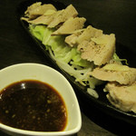 ゆで豚のニンニク醤油