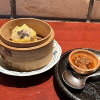 中華割烹 わらじん - 豚肉と海老とトリュフの焼売　XO醬添え