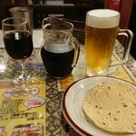 Indoneparuryouritaban - 飲みの態勢確立。生ビール￥450ワインデカンタ￥650
                        