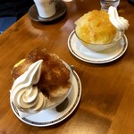 コメダ珈琲店 - クラフトコーラかき氷とマンゴー＆ジャスミンティーかき氷