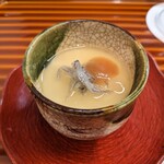 割烹 市川 - 冷たい茶碗蒸し　梅干し入りでさっぱりと。
