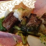 コントワール ミサゴ - 牛ハラミのステーキ　おろしポン酢と大葉のソース