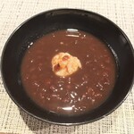 炭火割烹 稲米舎 - デザートはぜんざい