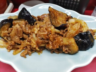 Oukan Gyouza - 茄子味噌肉炒め(カレー風味)。