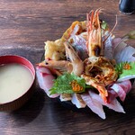 塩湯 - 海鮮丼　１２００円