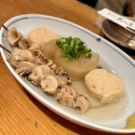 串天ぷら　段々屋 - つぶ貝、すり身豆腐揚げ、大根
