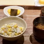 永山 - ドルチェドリームと小樽時知らずのご飯と天然オコゼの赤出汁