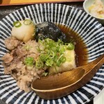 Issei - 牛肉と茄子と揚げ出し豆腐の揚げびたし