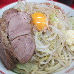 赤ひげラーメン - 最近のまぜそば(野菜多め、ニンニク)2013.9