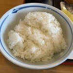 山ぼたん - ロースかつ定食 (上) ごはん