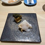 麻布十番 鮨 すずめ - バイ貝、鮑