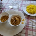 NEW HOT MASALA - チビの１回戦…　ダル・チキンカレーとサフランライス…