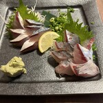 こつこつ庵 - 関サバと関アジの刺身