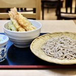 Tempura Jyuuwari Soba Shinjirou - スペシャル天丼と蕎麦