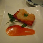 香桃 - 海老のカナッペ　野菜の湯葉香り焼き