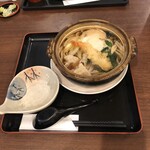 レストラン 風車 - 黒千石鍋焼きうどん