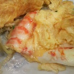 新華苑 - こんな大きエビスライスが6枚くらい入ってた。