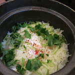 うぶか - 25年9月　タラバ蟹　冬瓜　新生姜　三つ葉　炊込み御飯