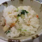 うぶか - 25年9月　タラバ蟹　冬瓜　新生姜　の炊込み御飯