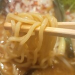 ラーメン札幌一粒庵 - 麺アップ