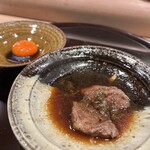 新日本料理おぶね - 卵黄のトリュフすき焼き