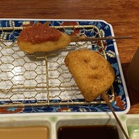 串揚げキッチン だん 梅田店 - 1　2.スズキ・レンコン