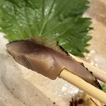 Kaisenresutoran kampachiya - 鯖の燻製のアップ