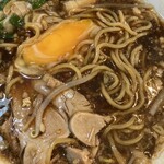 Menya Hishio - 紀州湯浅吟醸醤油ラーメン 生卵トッピング アップ