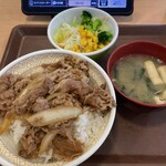 すき家 - 牛丼ランチセット大盛730円