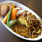 ひふみや - カレー 豆腐カツ＆たっぷりキノコ （雑穀米・中辛）