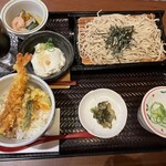 かご花緑井 - 麺道楽十割そばセット（選べる十割そば（ざるORかけ）、選べるミニ丼）