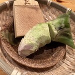 Shinshuu Soba Shingen - 1本付いてくるワサビ。フワフワで美味しい。