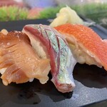 すしざんまい 本店 - 赤貝＆しまあじ＆金目鯛