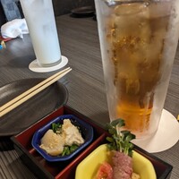 しゃぶしゃぶ 吟半 お台場店 - ウーロンハイで乾杯