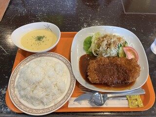 Kino Kuni - 洋食屋さんのとんかつセット（ロース）ライス極大 税込1300円