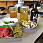よしのや - まぐろ・チクワ・小松菜おひたし