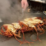 新宿 鉄板焼き YOKOTA - 他客の伊勢海老