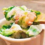 新宿 鉄板焼き YOKOTA - 生海苔と蟹の茶碗蒸し。