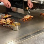 新宿 鉄板焼き YOKOTA - 他客の伊勢海老