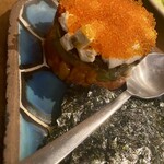 新宿焼肉 牛たんの檸檬 - アボカドとクリームチーズチャンジャ
                                