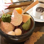 eX cafe - 天龍寺パフェセット（ホットコーヒー）