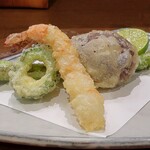 桶家乃隠居 - 天ぷら８品の前半