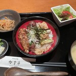 京都 丹波黒地鶏かずき - 丹波地鶏丼定食