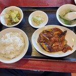 中華料理 しむら - 　　　　　茄子と挽き肉の炒め定食